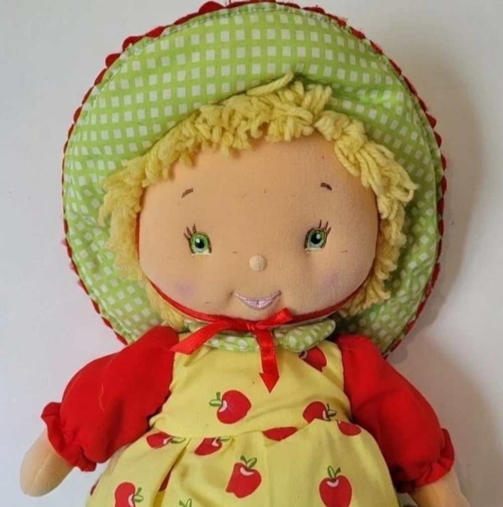 Vtg. Strawberry Shortcake Apple Dumplin Talking Doll. TESTED. Plush 2003. 11.5”